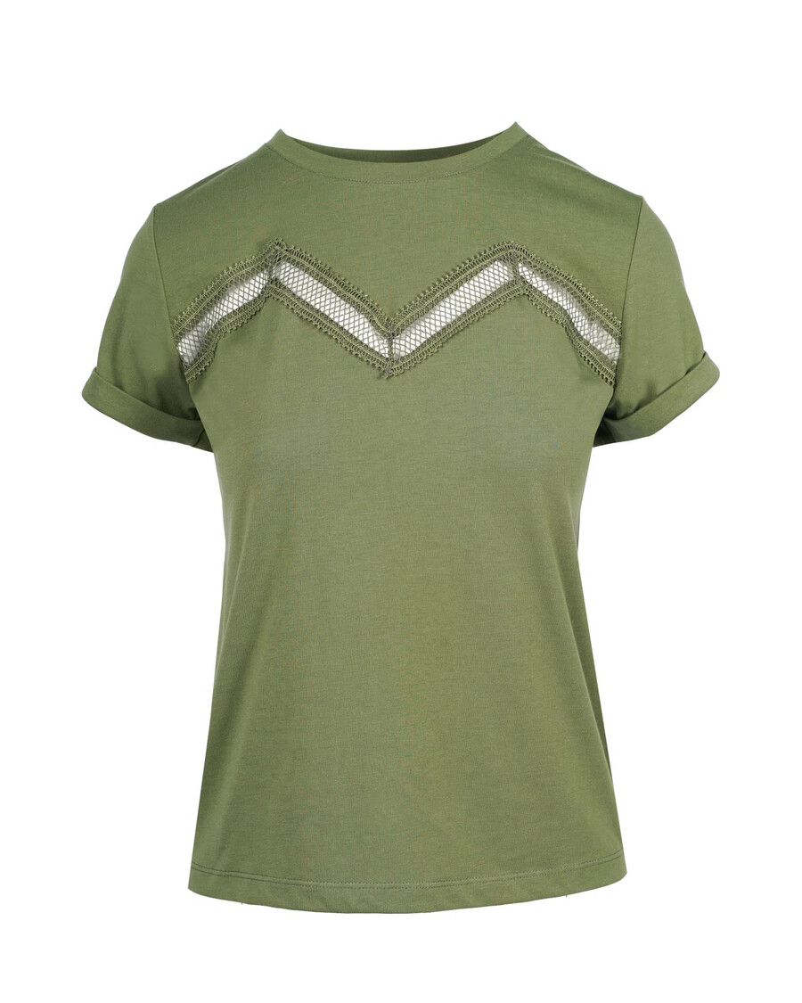 Jessica Simpson Valeriya Tee in Bronze Green