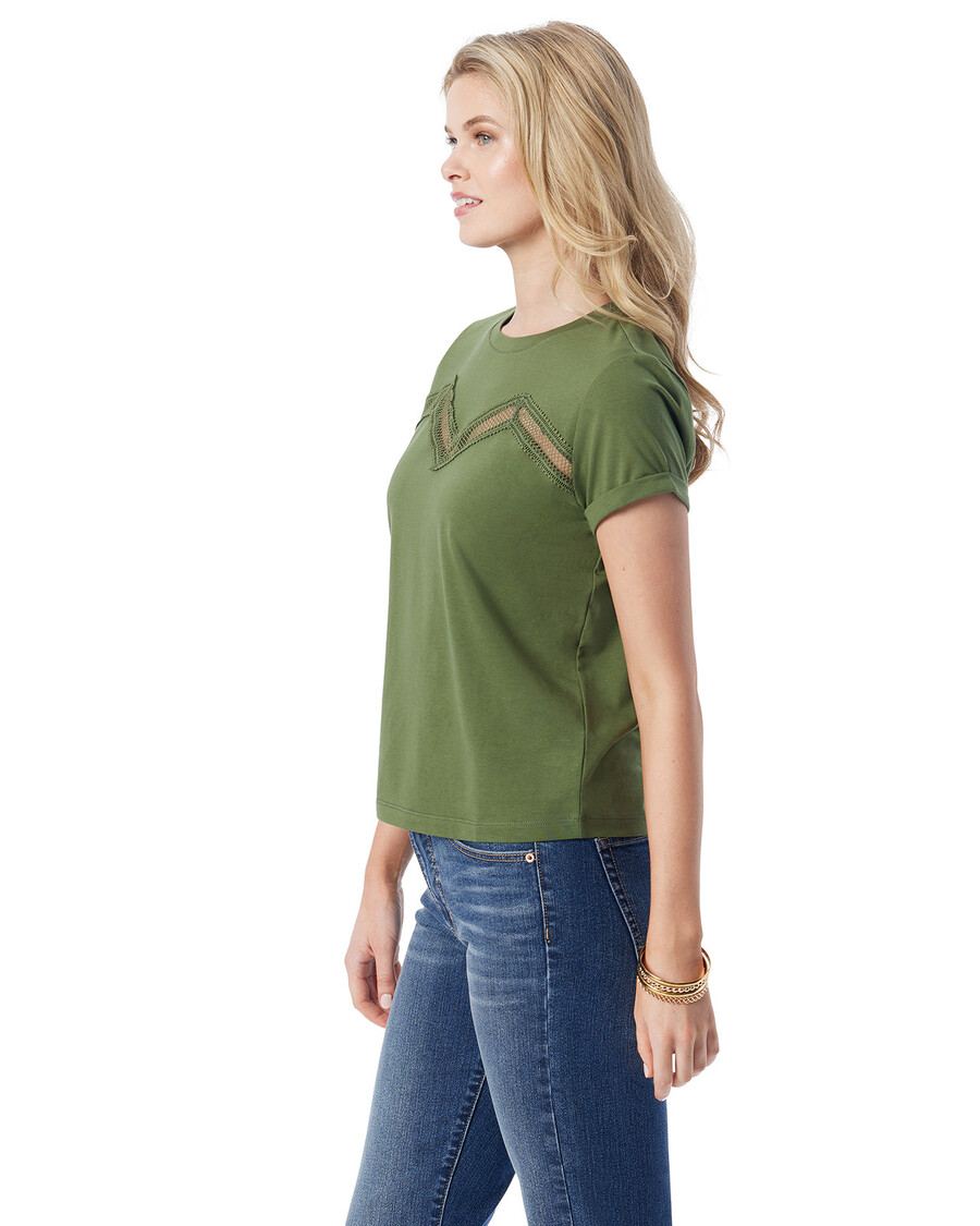 Jessica Simpson Valeriya Tee in Bronze Green