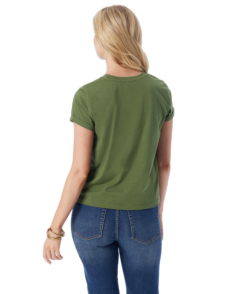 Jessica Simpson Valeriya Tee in Bronze Green