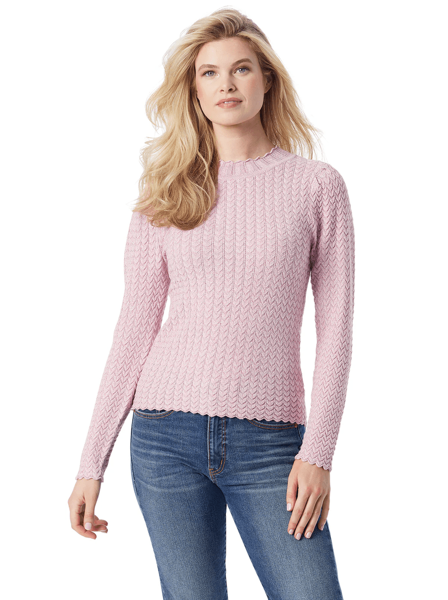Jessica Simpson Camilla Sweater in Silver Pink