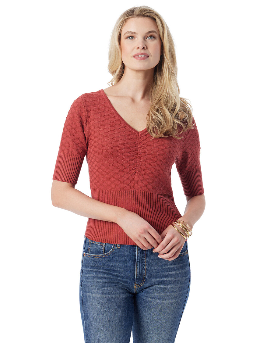 Jessica Simpson Imani Top in Chili Oil
