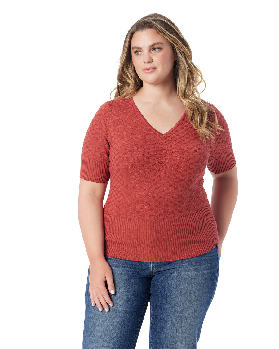 Jessica Simpson Imani Top in Chili Oil