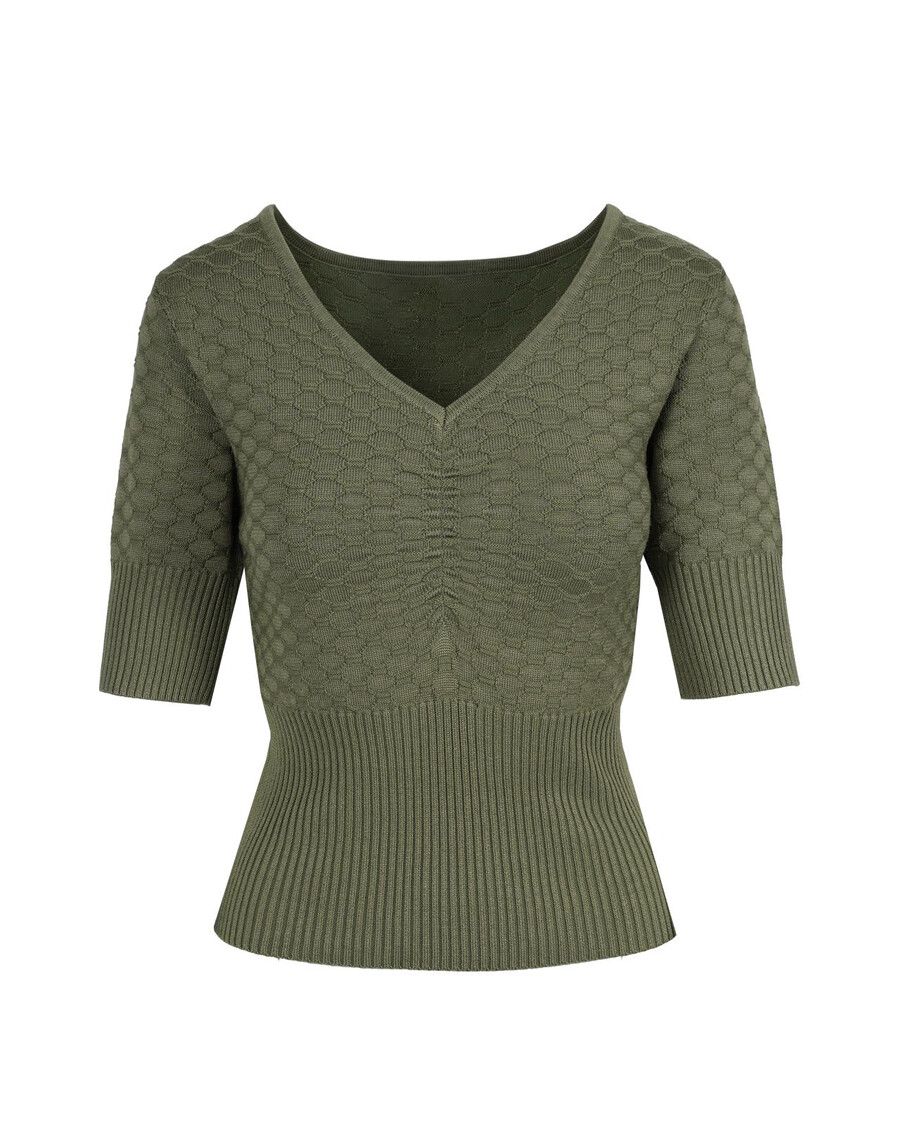 Jessica Simpson Imani Top в бронзово зелено