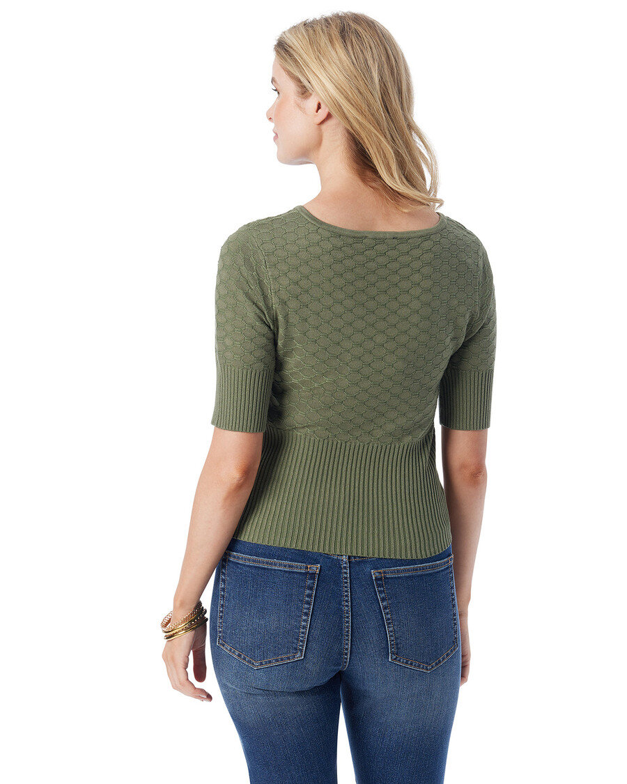 Jessica Simpson Imani Top в бронзово зелено