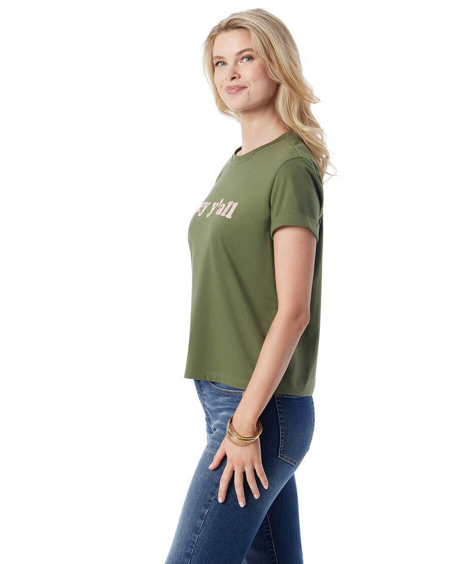 טי אייק של ג'סיקה סימפסון בצבע ירוק ברונזה