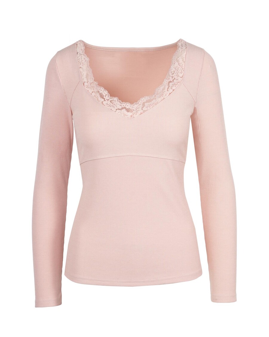 Jessica Simpson Abbey Sweatheart Top in Silver Pink