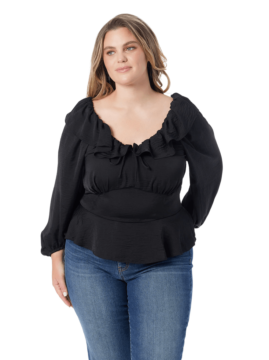 Jessica Simpson Aki Blouse in Anthracite