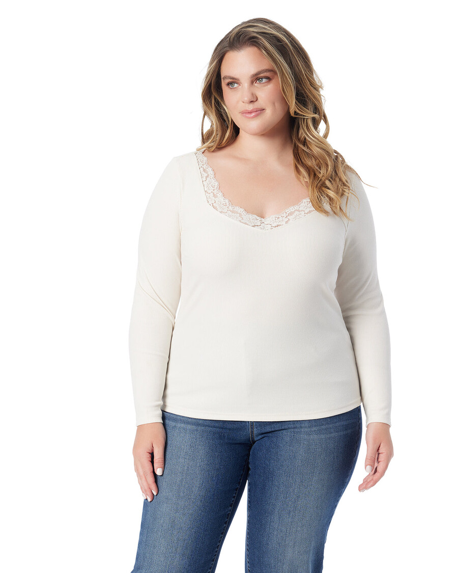 Jessica Simpson Laurel Sweetheart Top in Gardenia