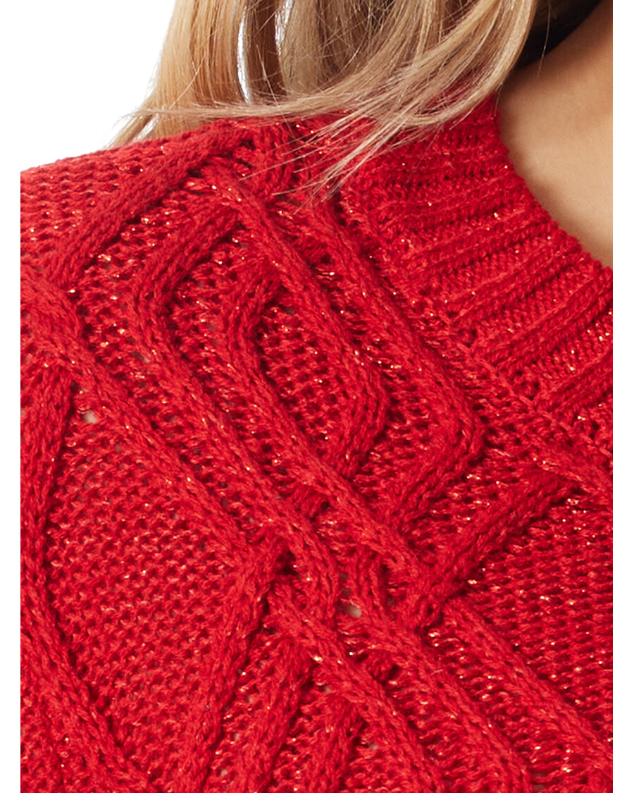 джесика симпсън аян пуловер в червен градински чай