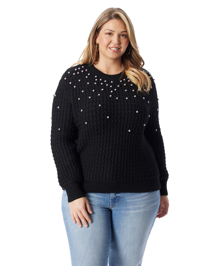 Jessica Simpson καμάρι πουλόβερ σε μαύρο χρώμα