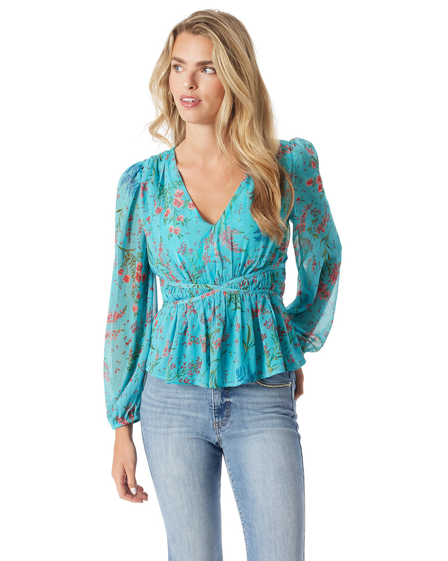 Jessica Simpson Marjani Top in Baltic-Field Floral