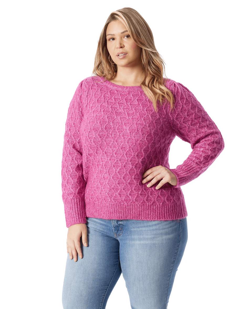 Jessica Simpson Kati Sweater in Festival Fushia Combo Festival Fuchsia
