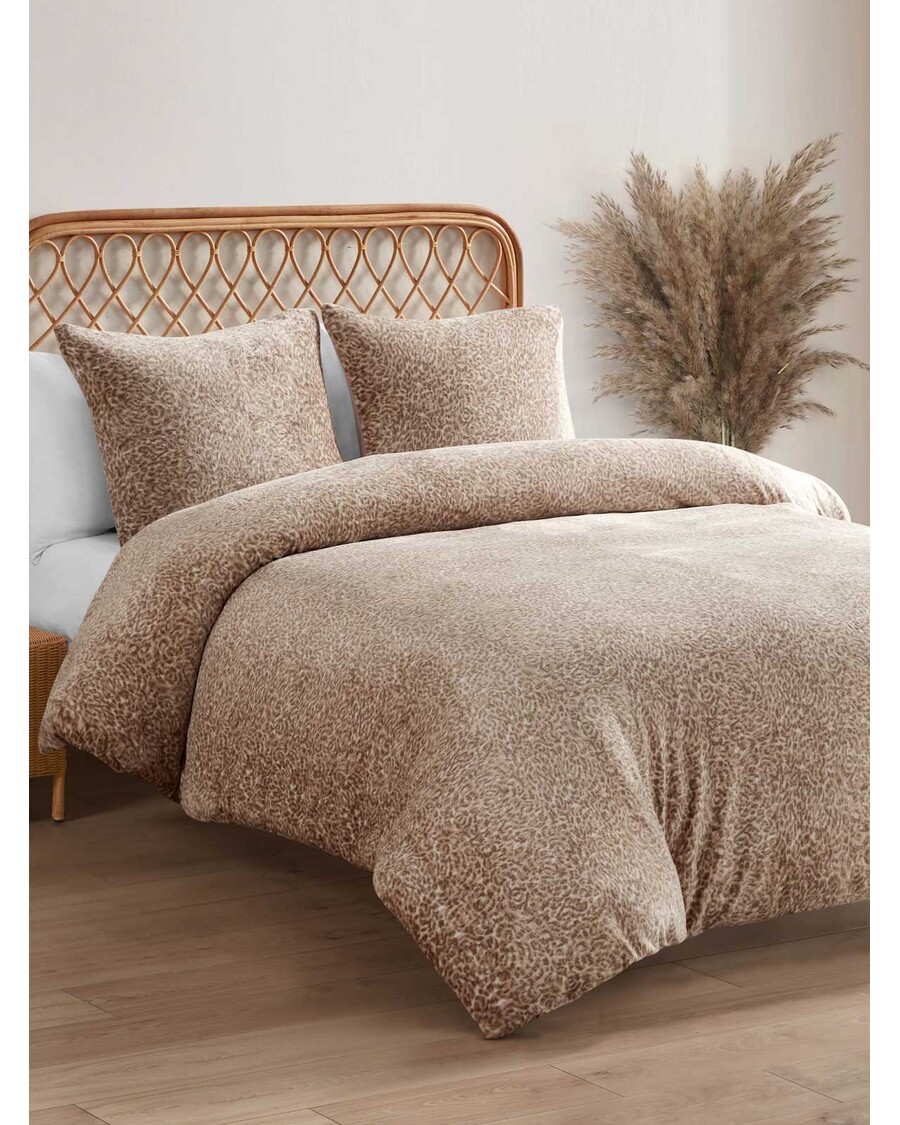 סט כיסויי פוך קטיפה בהדפס ג'סיקה סימפסון נמר