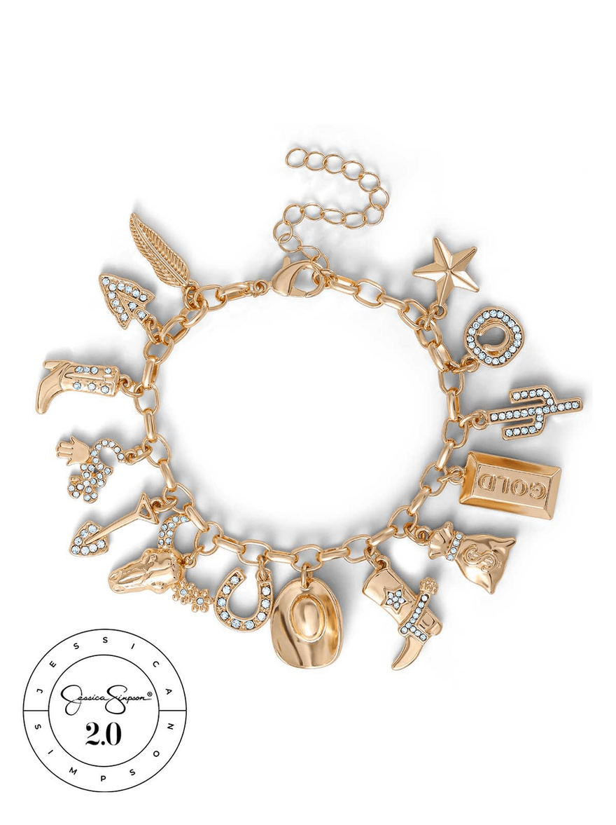 Jessica Simpson 2.0 Charms Bracelet Gold