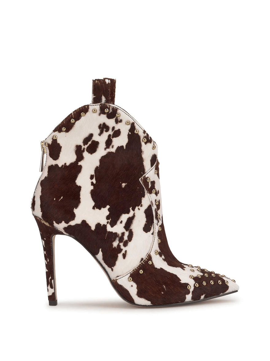 Jessica Simpson Pixillez Studded Bootie in Cow Print