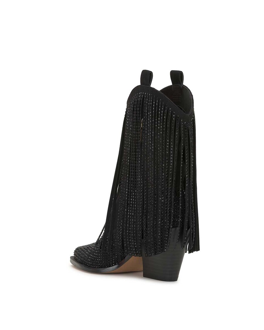 Jessica Simpson Paredisa Fringe Bootie in Black