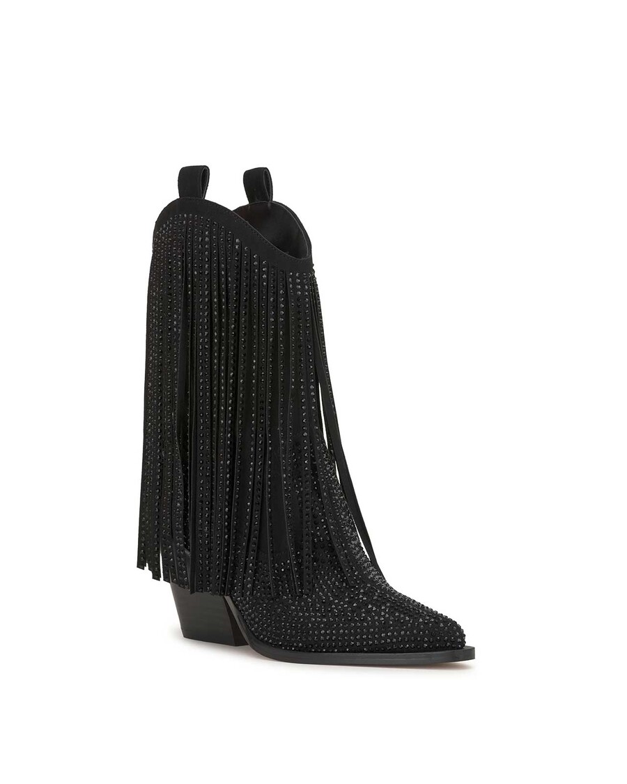Jessica Simpson Paredisa Fringe Bootie in Black