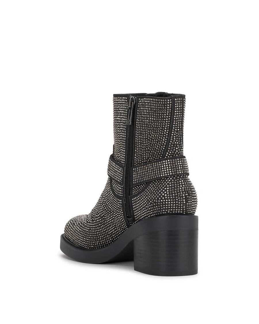 Jessica Simpson Ceridwen Moto Boot in Black Crystal