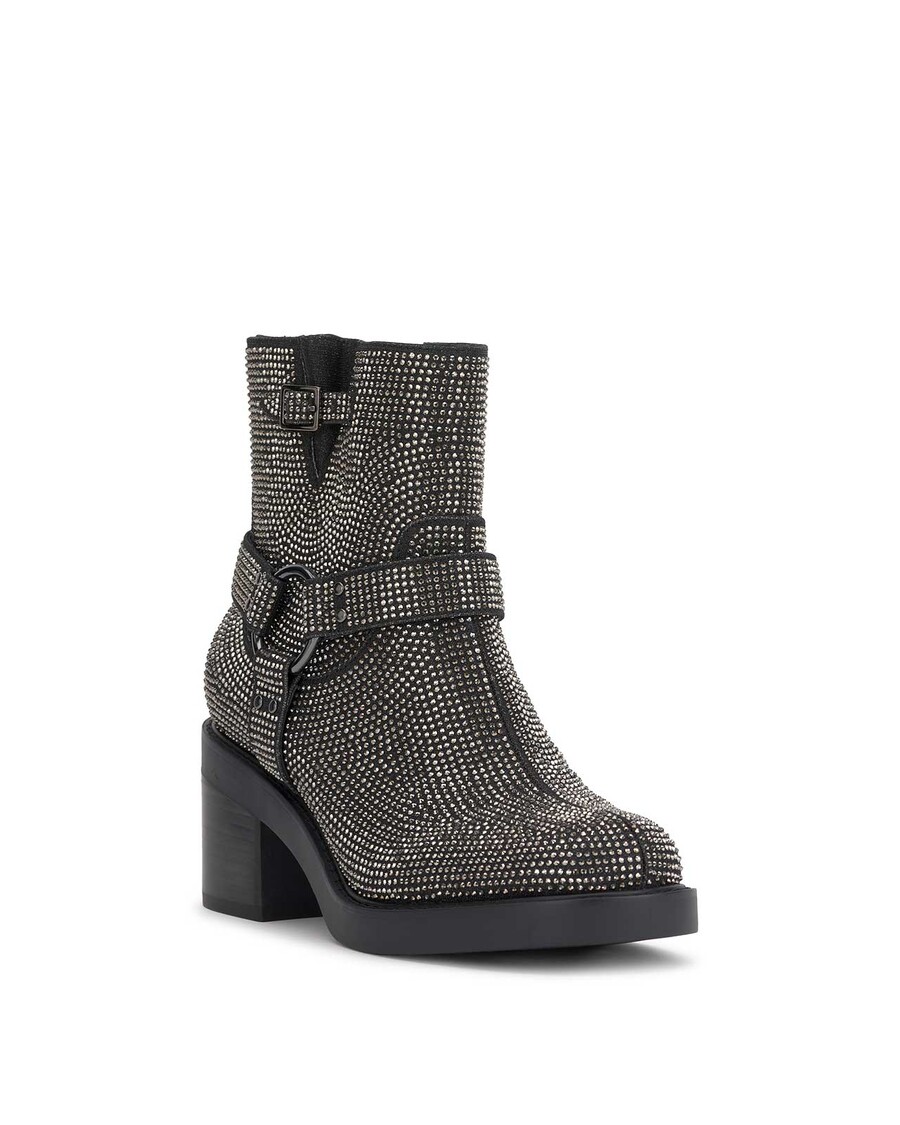 Jessica Simpson Ceridwen Moto Boot in Black Crystal