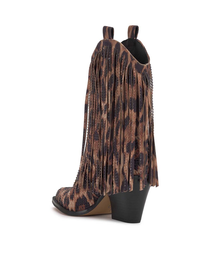 Jessica Simpson Paredisa Fringe Bootie in Leopard