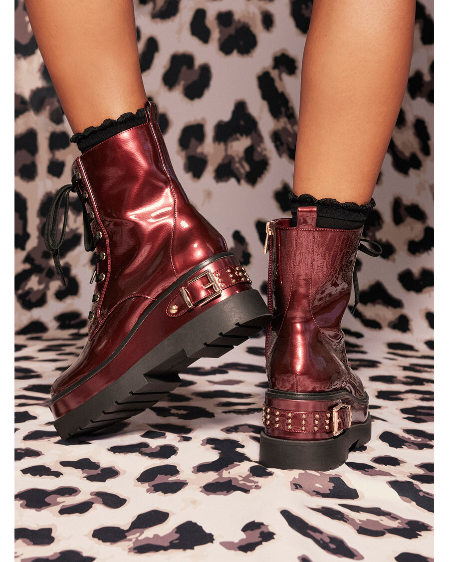 Jessica Simpson Imelda Combat Boot in Oxblood