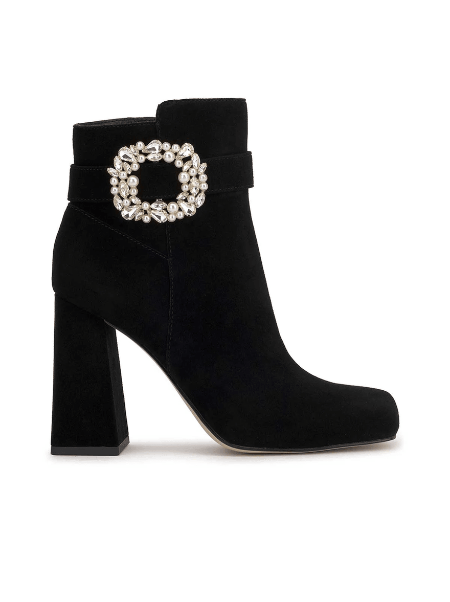 Jessica Simpson Luminna Block Heeled Bootie in Black