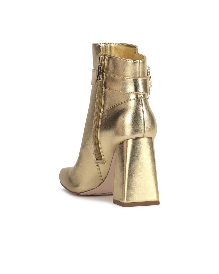 Botín Dorado Con Tacón Cuadrado Lunna De Jessica Simpson