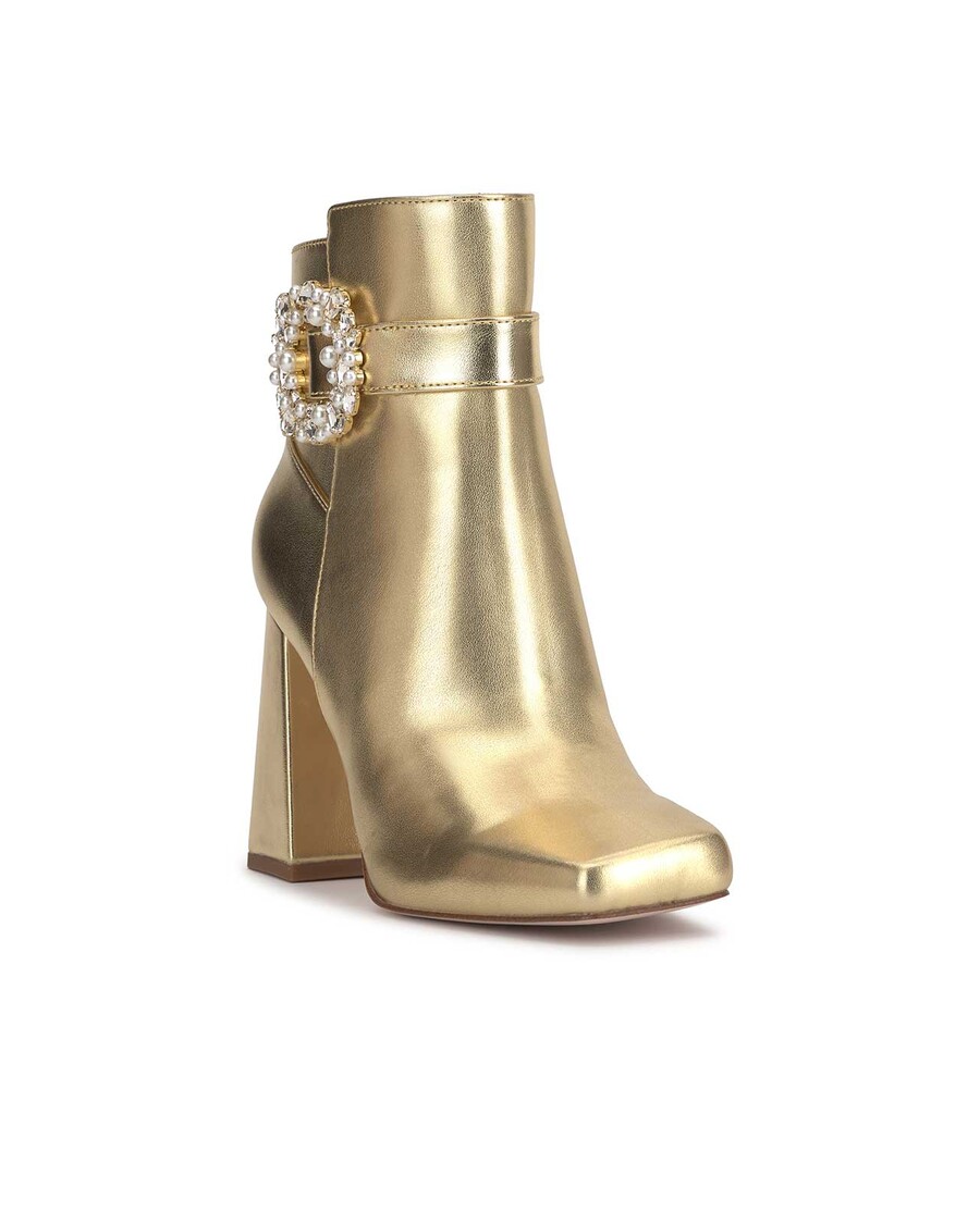 Botín Dorado Con Tacón Cuadrado Lunna De Jessica Simpson
