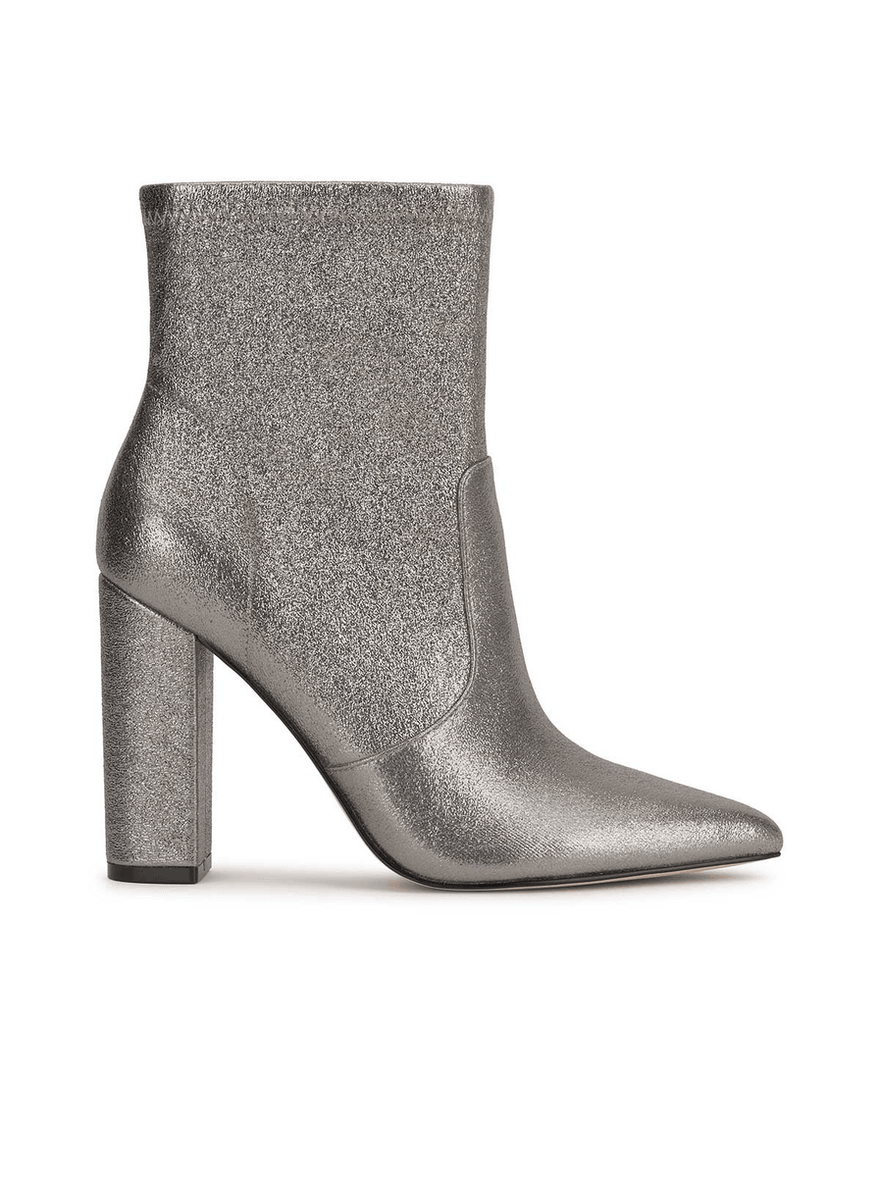 Jessica Simpson Narelle Pointed Toe Bootie in Pewter Pewter Embellished