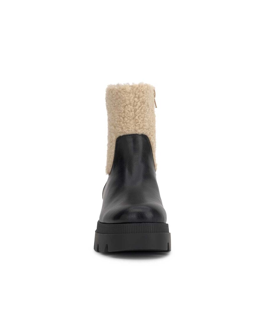 Jessica Simpson Ulalie Lug Bootie in Black & Shearling