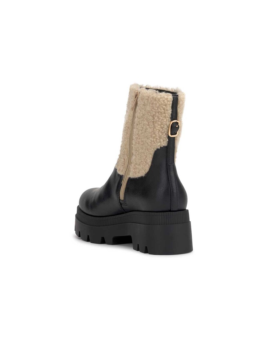 Jessica Simpson Ulalie Lug Bootie in Black & Shearling