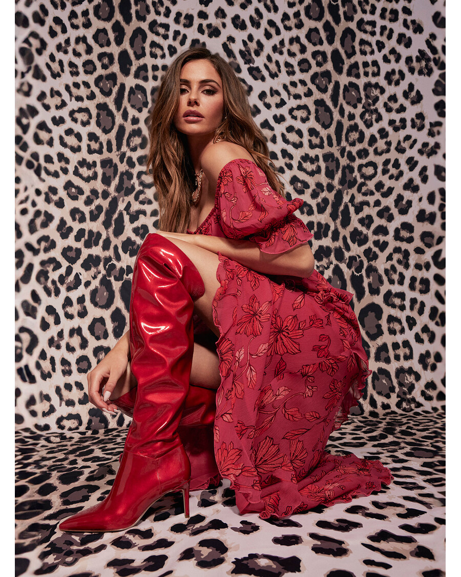 Jessica Simpson Verity Stiletto Boot in Red Muse