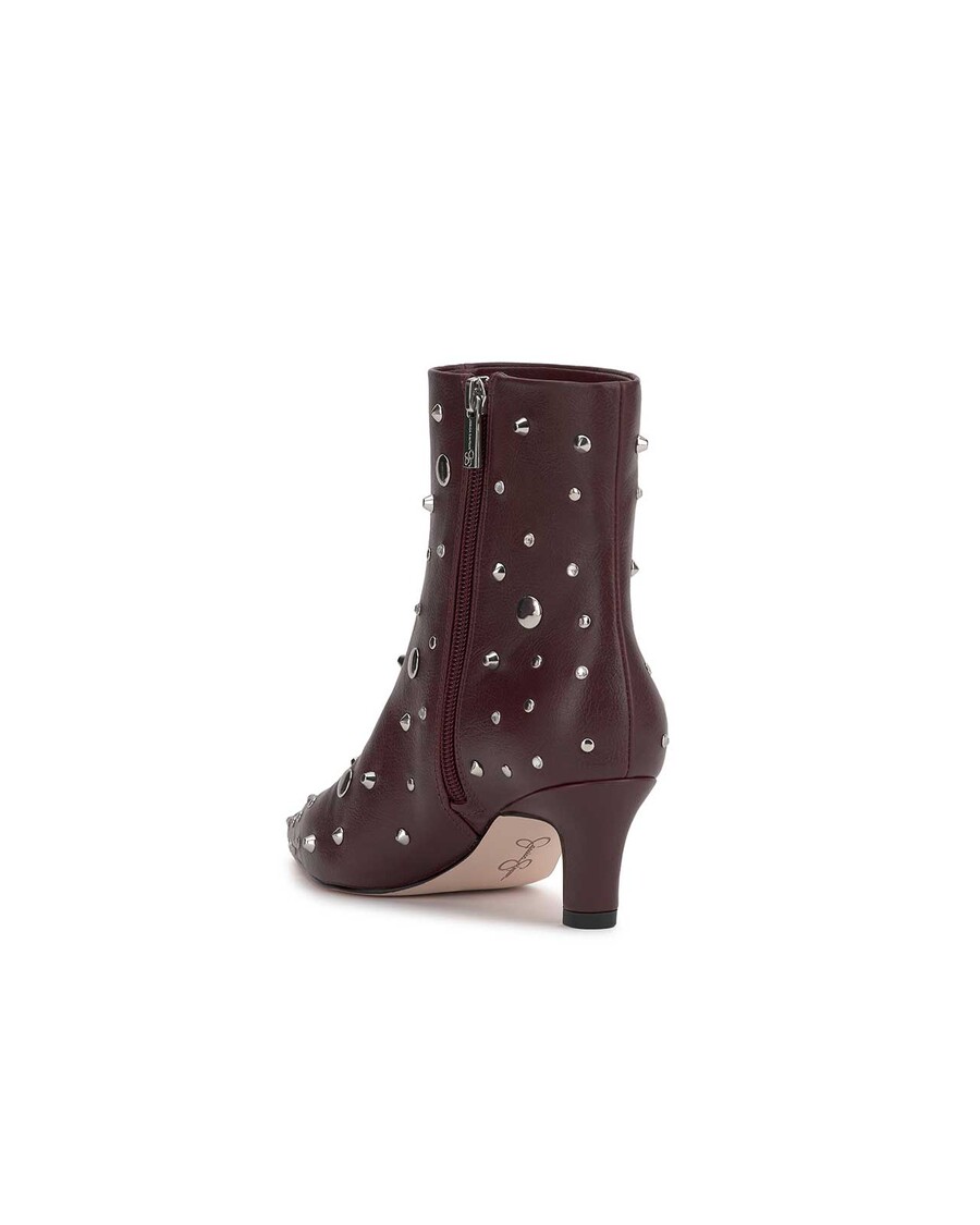 Jessica Simpson Viviana Kitten Heel Bootie in Dark Cherry