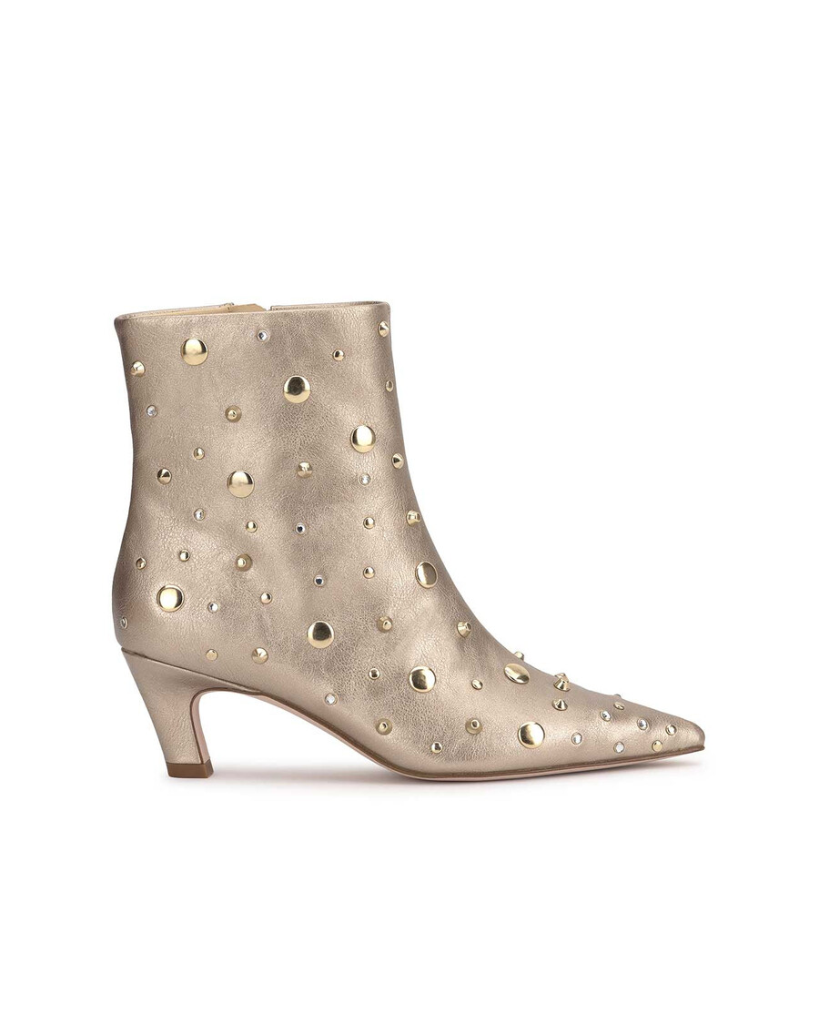 Jessica Simpson Viviana Kitten Heel Bootie in Gold
