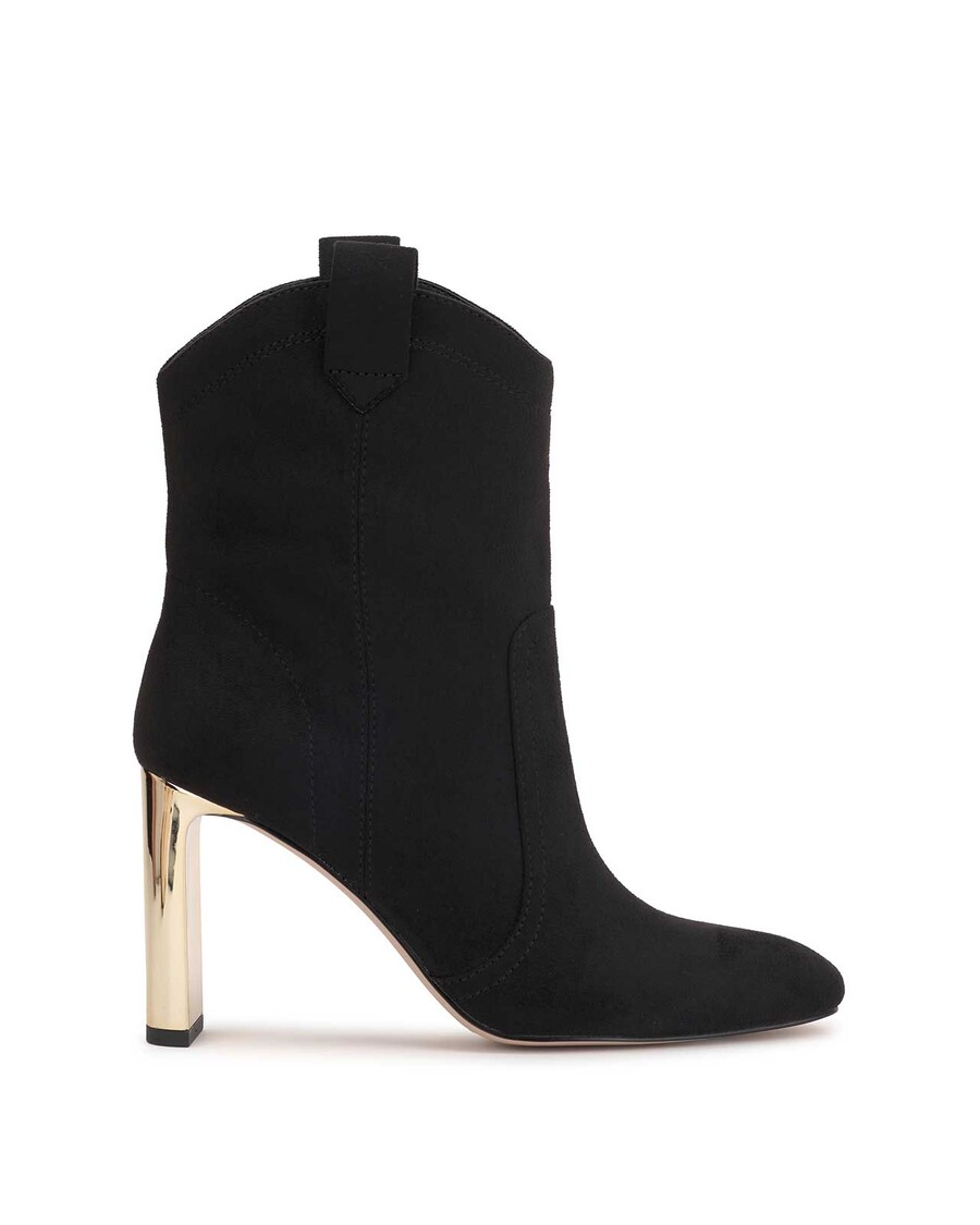 Jessica Simpson Xovira Heeled Bootie in Black Suede