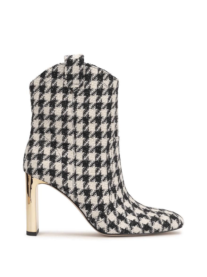 Jessica Simpson Xovira Heeled Bootie in Houndstooth