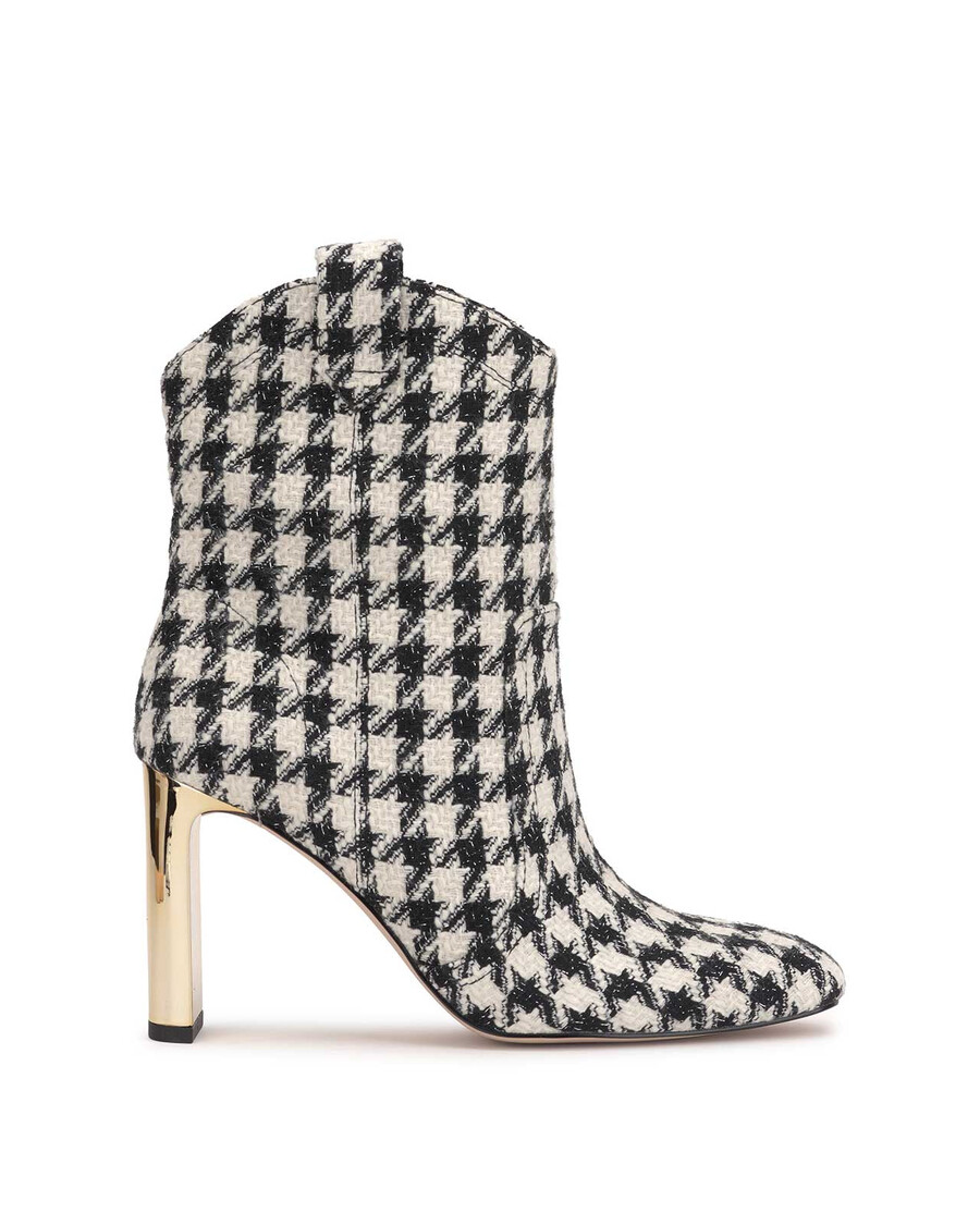 Jessica Simpson Xovira Heeled Bootie in Houndstooth