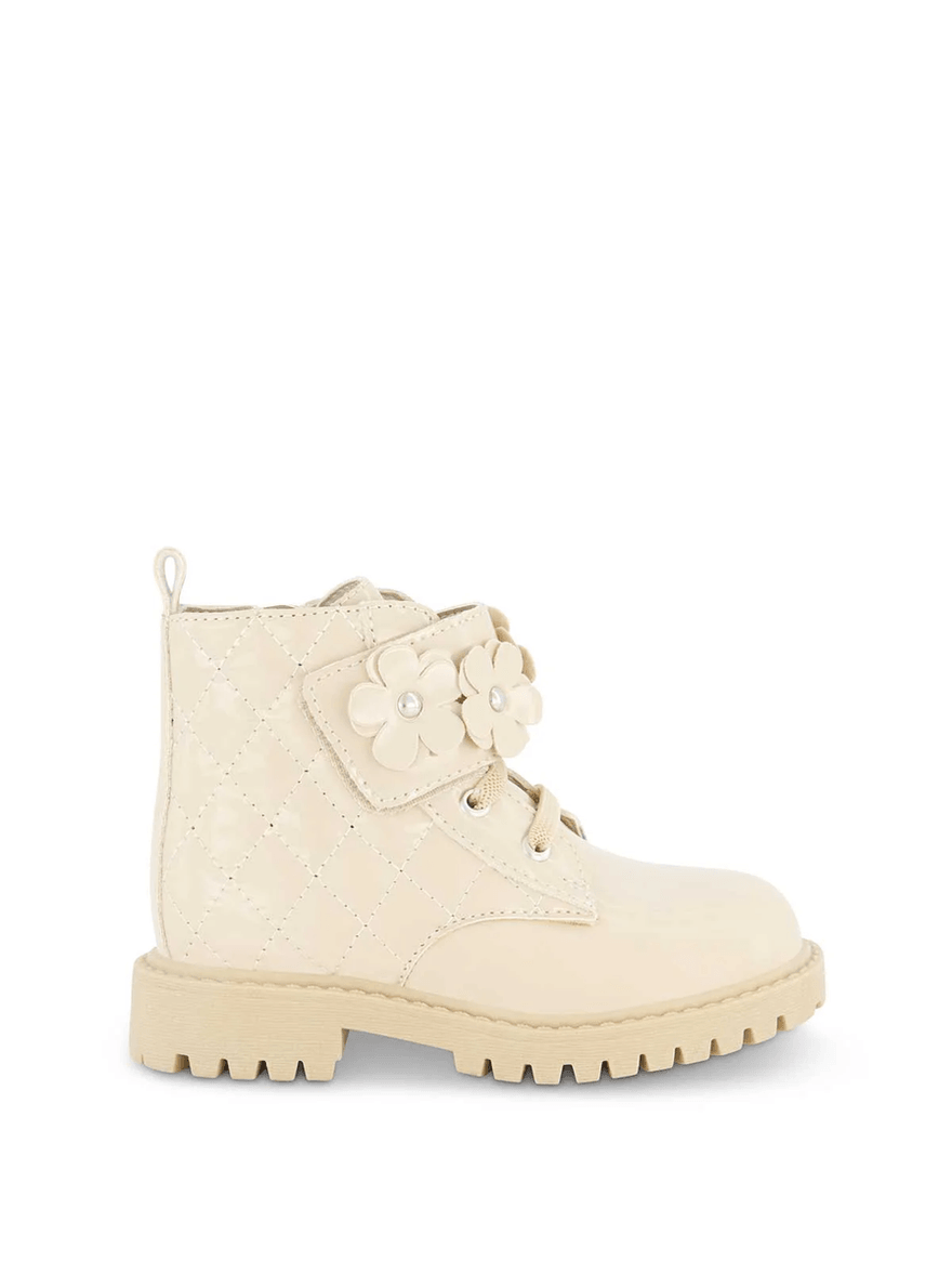 Jessica Simpson Toddler Daria Flower Moto Boot in Sand