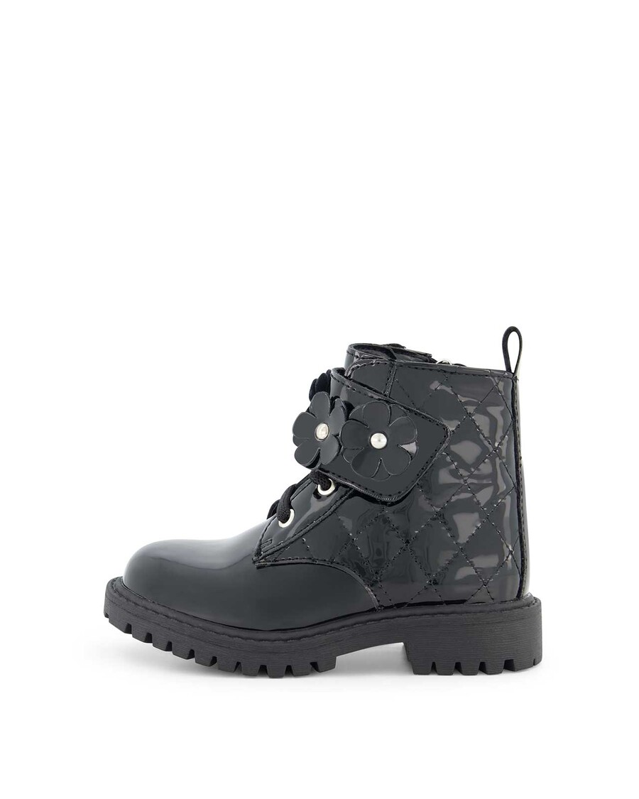 Jessica Simpson Toddler Daria Flower Moto Boot in Black