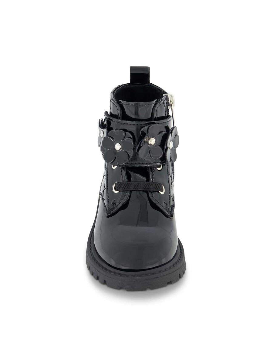 Jessica Simpson Toddler Daria Flower Moto Boot in Black