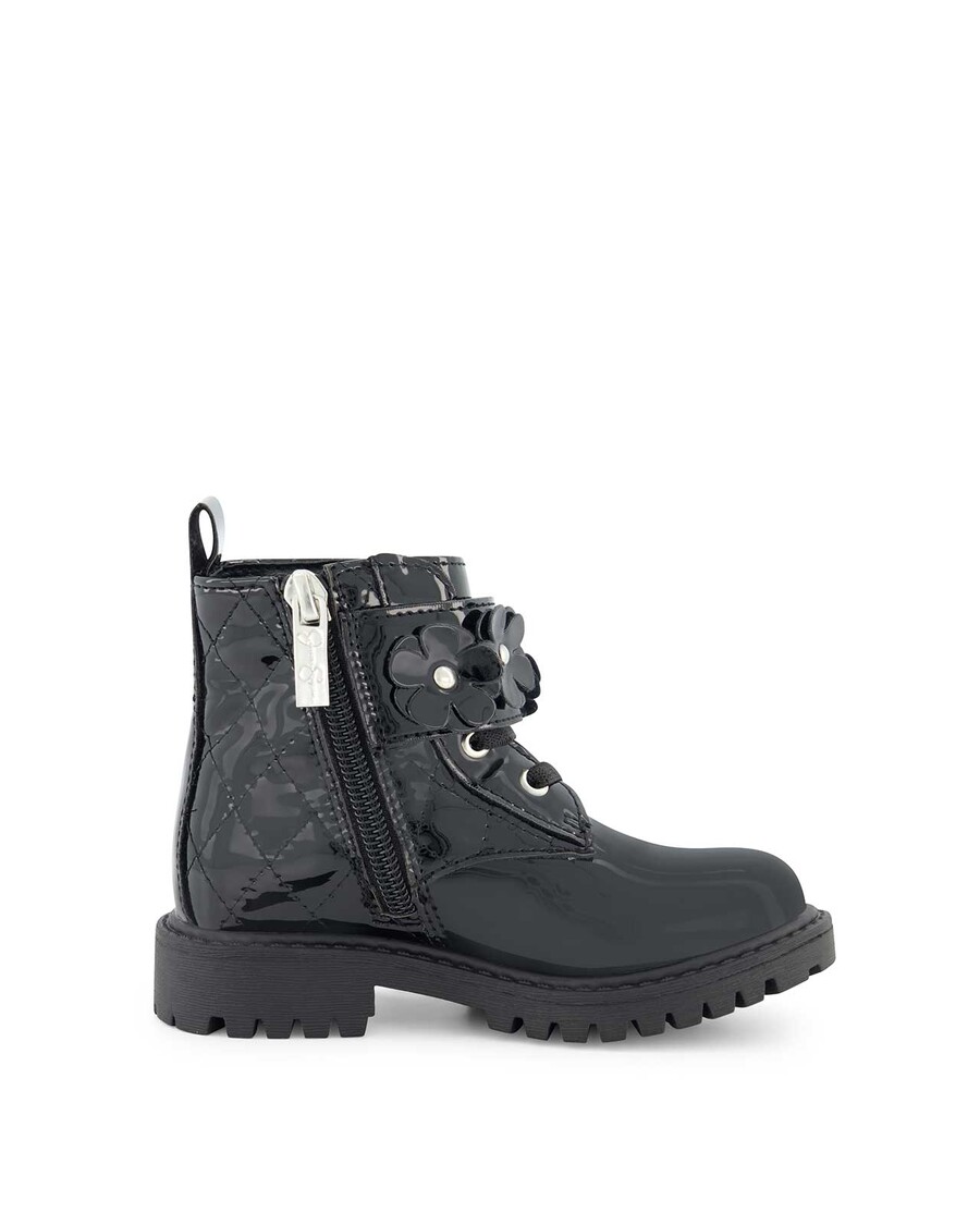 Jessica Simpson Toddler Daria Flower Moto Boot in Black