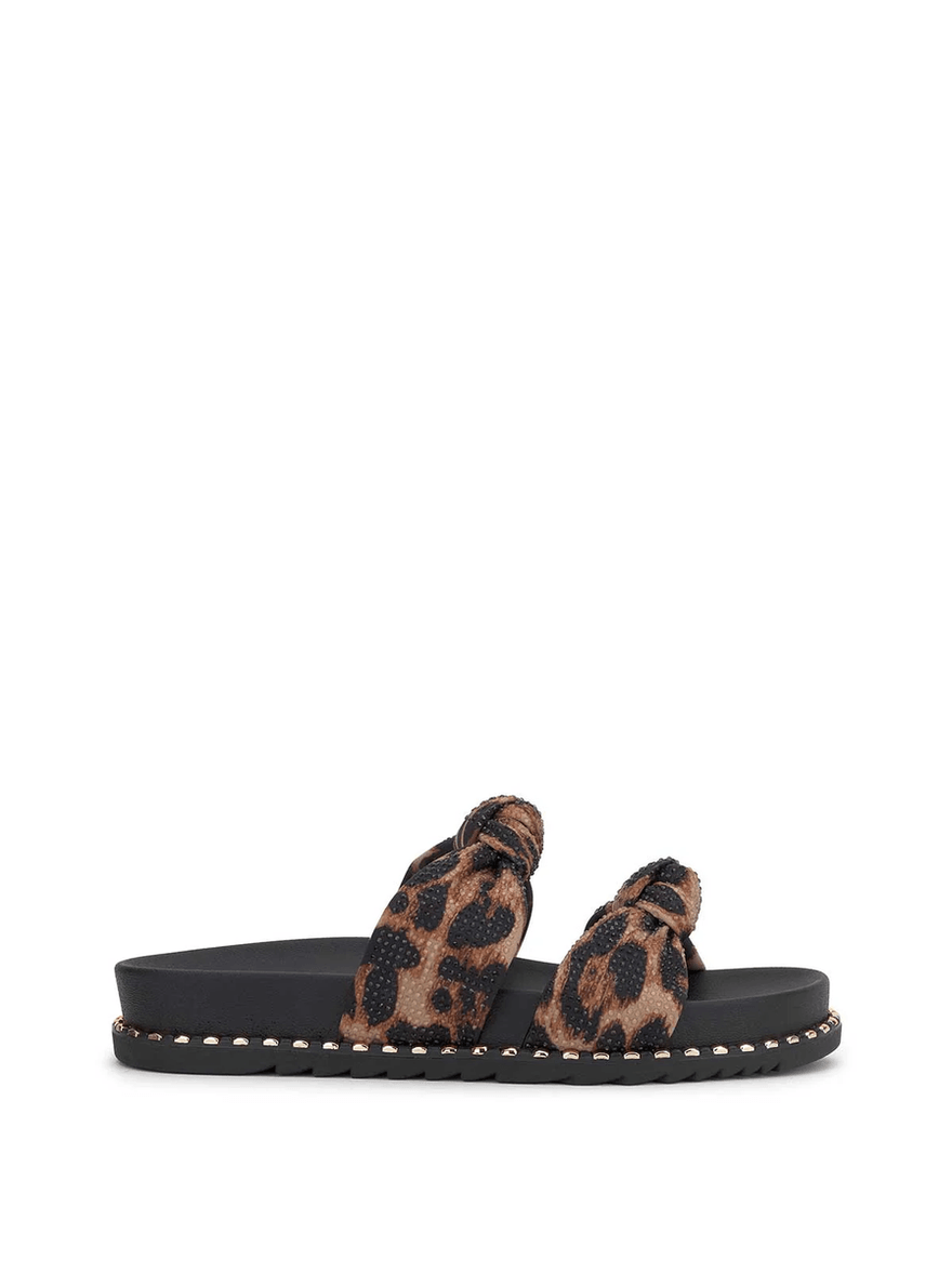Jessica Simpson Caralyna Flat Sandal in Leopard Alicia Leopard