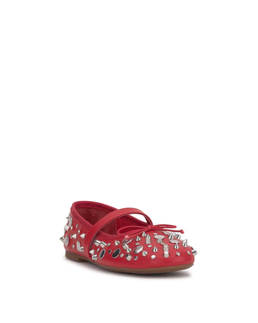 Jessica Simpson Azalina Mary Jane Flat in Red Studded