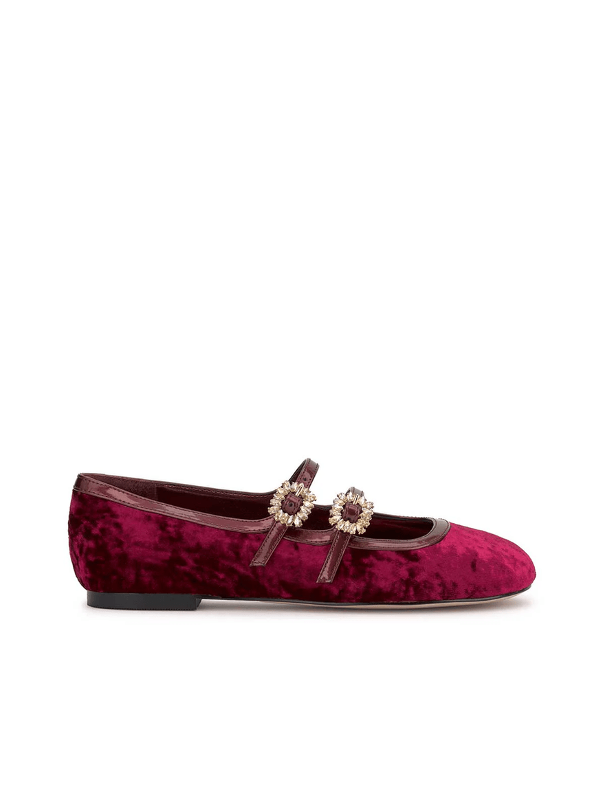Jessica Simpson Allista Buckle Ballet Flat in Oxblood