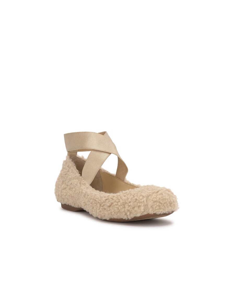 Jessica Simpson Mandalaye Ballet Flat in Shearling