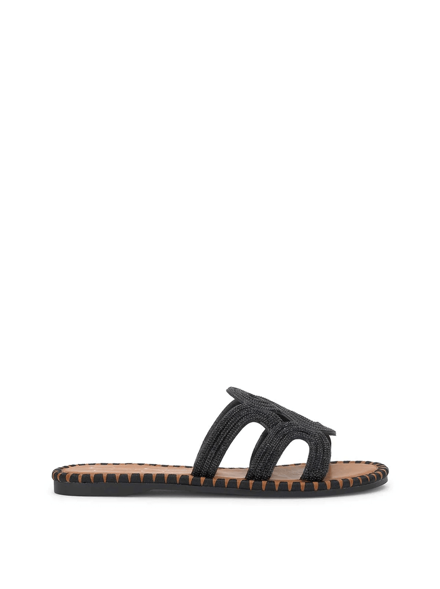 Jessica Simpson Bria Flat Sandal in Black