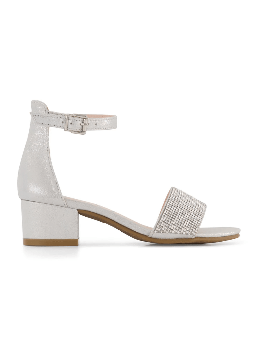 Jessica Simpson Girls' Pearl Stone Dress Heel in Silver