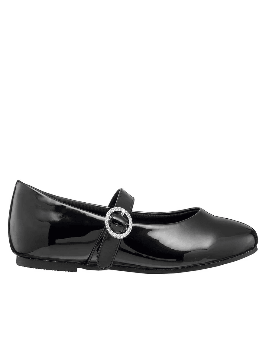 Jessica Simpson Toddler Amy Jeweled Buckle Ballet Flat in Black