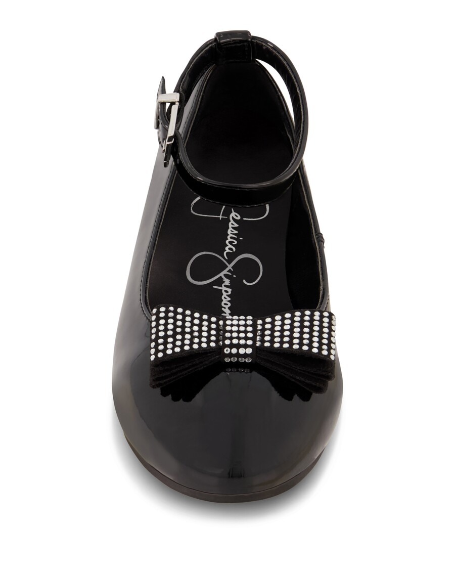 ג'סיקה סימפסון בנות בלט קשת מעוטר בתכשיטים של איימי עם רצועה בצבע שחור