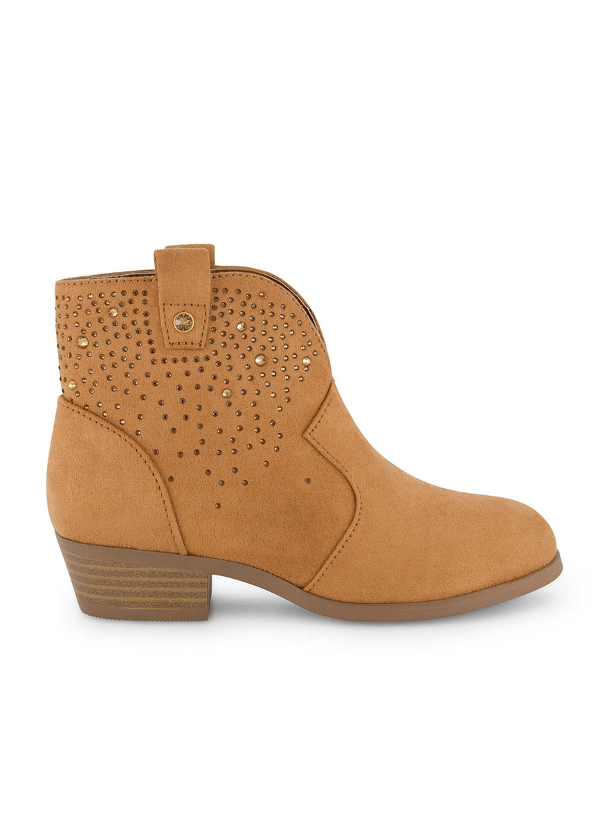 Jessica Simpson Girls' Layla Dip Western Bootie in Cognac